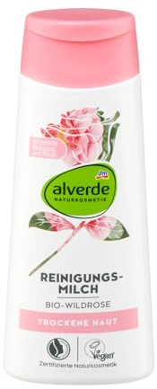 alverde NATURKOSMETIK Reinigungsmilch Wildrose, 200 ml