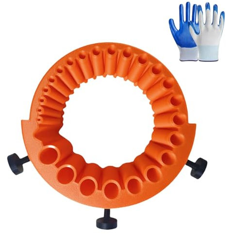 2025 Nuovo Strumento per Affilatrice Trapano, Materiale Plastico, Ripristinare Punte Smussate, con un Paio di Guanti, per Punte da 2 a 13 mm, per Rettifica Smerigliatrice da 125 mm (arancione)