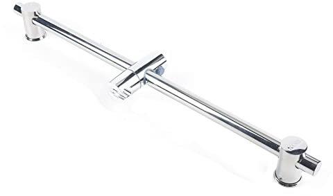 Verstellbare Duschstange aus Edelstahl mit 66 cm Höhe und Duschstütze