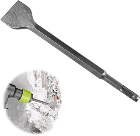 Kasoud Sds Flat Chisel, 250 X 40mm, SDS Plus Tile Removing Chisel, SDS PlusChisel, Angled Bent TileChisel for All SDS Plus Impact Hammers and Electric Hammers