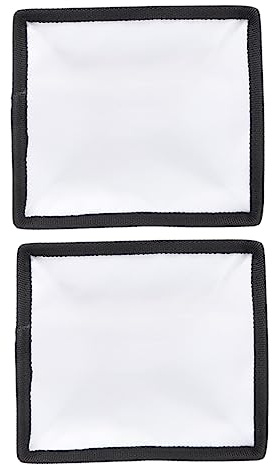 Operitacx 2 Pcs Flash Diffuser Softbox Light Cover 15x17cm for Dslr Camera Flash, Portable Photography Video Light Reflector for Wedding and Portrait Lighting