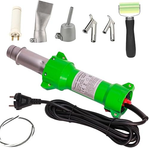 Seababyhouse 1600W Pistola di Plastica Saldatura, Pistola di Saldatura Termico Saldatore di Plastica Saldatore Ad Aria Calda Barra Hot Air Saldatore Gun, con Ugelli di Saldatura Rapida, con Luce LED