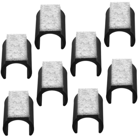 Veemoon 8 pezzi Proteggi Pavimenti con Feltrini Rettangolari per Gambe Sedie Dondolo Coperture U-shaped Antiscivolo per Mobili Riduzione Rumore e Antigraffio per Parquet e Mobili