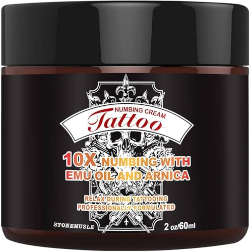8 Hours Maximum Strength Numbing Cream Tattoo, Numbing Cream for Tattoos Extra Strength with 10x Numbing