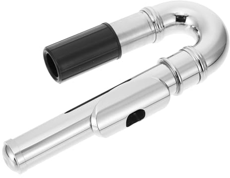 DECOMELODY Langlebiger Flöten Ersatzkopf aus Versilbertem und Vernickeltem Metall Robuster Flötenmundstück Ersatz für Querflöte Praktisches Blasinstrumentenzubehör