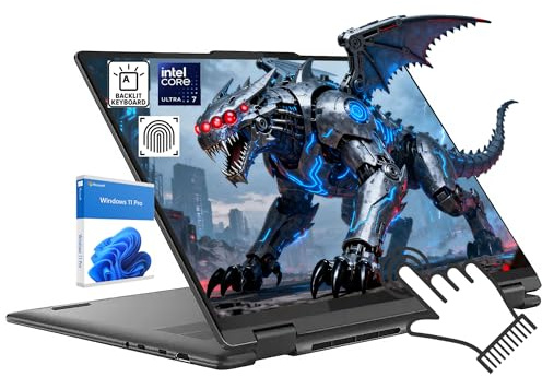 Lenovo Yoga Laptop 2-in-1 Laptop 16” 2K Touchscreen, Intel Ultra 7 155U (Beat i7-1355U), 16GB LDDR5x RAM, 1TB SSD, Thunderbolt 4, Backlit KB, Fingerprint, Win11 Pro + Free Office w/BWE Accessory