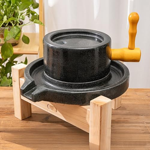 Mulino A Pietra Per Cereali,Mulino A Mano Fatto A Mano Per Uso Domestico,Macina Per Pasta/Polverizzatore Di Cereali,Per Ristoranti E Per L(20cm/7.9in)