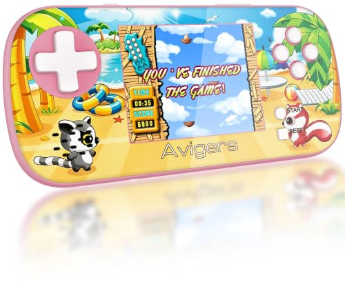 Consola portátil Infantil, 220 Juegos, Pantalla de 3,5 Pulgadas, Niños | 220 juegos preinstalados, pantalla de 3,5 pulgadas, recargable por USB-C, portátil y sin descargas