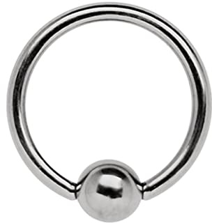 Intimpiercing Schmuck Titan Ring BCR 1,6 mit Klemmkugel