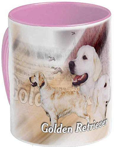 keramik tassen (AR) Rose Hund Golden Retriever