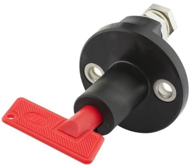 HELLA 6EK 002 843-051 Hauptschalter, Batterie - Drehbetätigung - Anschlussanzahl: 2 - geschraubt - Schließer - Gewindesteigung: 1.5mm