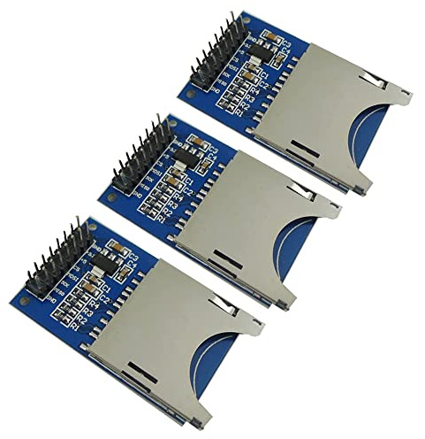 Aihasd 3 Stücke SD Karten-Leser Modul SPI SD Card Slot Modul Sockel Reader