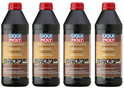 Liqui Moly 4X Zentralhydrauliköl 1 Liter für Diesel- & Benzin-Motoren I ausgezeichnetes Tieftemperaturverhalten & hervorragender Korrosionsschutz | 4X 1 Liter