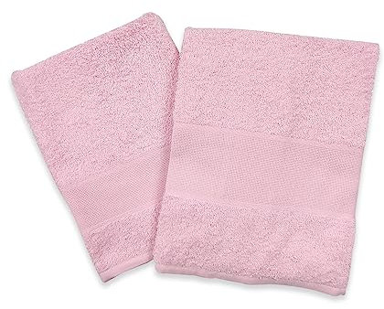 Panini Tessuti, Confezione di 2 Asciugamani da bagno (viso e bidet) con tela aida per ricamo in spugna 100% Cotone, super assorbente per un'asciugatura rapida.
