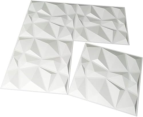 3D-Wandpaneele aus 100% Natur-Bambusfaser, Modell: Diamond-Bit, Format: 50 x 50 cm