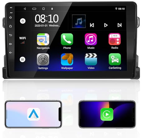EZoneTronics Carplay Android Autoradio per Suzuki Grand Vitara 2006-2013 | Touchscreen da 9'' con Carplay e Android Auto Wireless, Mirror Link, Navigazione GPS, Bluetooth, Wi-Fi, SWC,FM/RDS 2G + 32G