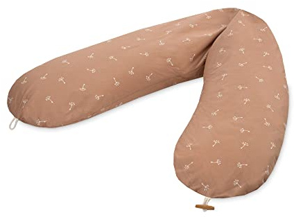 Julius Zöllner Cuscino da allattamento organico, circa 190 cm, imbottitura in microperle EPS da 42 litri, prodotto in Germania, rivestimento in 100% cotone, Oeko-TEX® Standard 100 | Flowery