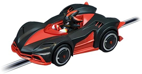 Carrera GO 20064219 Shadow Dark Reaper Slotbil, skala 1:43, officiellt licensierad av SEGA, autentisk modell med karaktären Shadow, Ready to Race