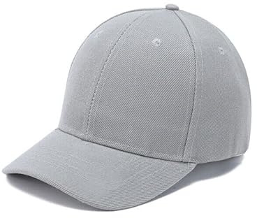 Boolavard Baseballkeps för barn för pojkar och flickor, mjuk bomull, lätt, justerbar storlek i 2–9 år, GRÅ, one size
