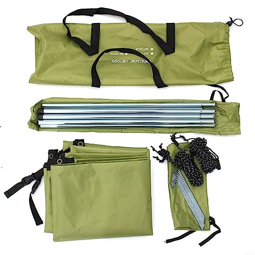 Lioaeust Sun Canopy Awning for Camper Vans, Universal Awning Sun Canopy Sunshade Car Side Sunshade For Motorhome Van Campervan Suv(Green)