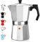 DITOSH 6 Tazze di Alluminio Espresso Stovetop Moka Pot Express Coffee Maker Percolator Italiano Classico Moka Macchina per Caffè Italiano e Cubano Brewing per la Casa e il Campeggio 300ml 10oz