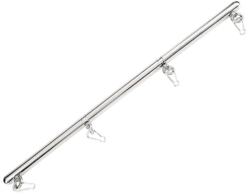 PENJOY Juego de barras de expansión ajustables de acero inoxidable para pilates, ayuda deportiva, entrenamiento, yoga, estiramiento, gimnasio, fitness, color plateado