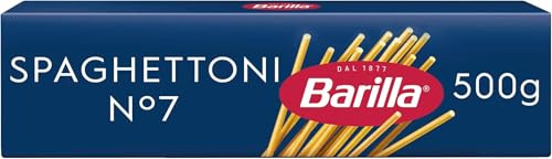 Barilla Pasta Klassische Spaghettoni n.7 aus Hartweizen immer al dente, (1 x 500 g) (Packung mit 5)