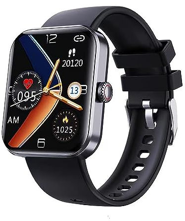 Smartwatch Herren Damen IP67 Wasserdicht Fitnessuhr Sportuhr mit Voll-Touchscreen und Herzfrequenz-Schlafmonitor 7 Tage Lange Akkulaufze Itmehrfach Sportmodi für IOS Android Schwarz