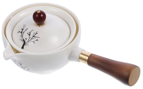 FUNOMOCYA Vintage Flower Pattern Teapot Teapot Side Handle Easy to Use Elegant Design for Kung Fu Tea for Tea Brewing