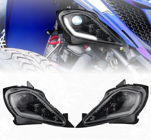 BIUGERCN ATV-Scheinwerfer Motorrad YFZ Blinker Licht Raptor Scheinwerfer Montagesatz für YFZ450 Raptor230 350 450R 450X 700 700R Wolverine350/450
