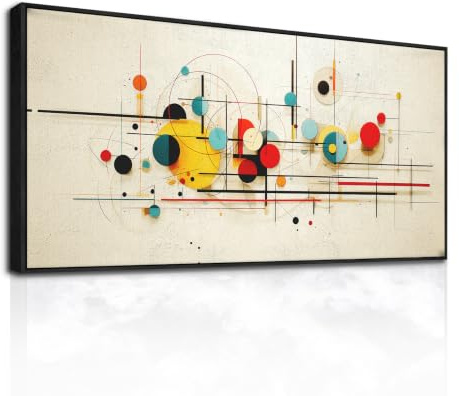 MHARTK66 Modern mit Rahmen Bilder Wohnzimmer Asthetische Gemälde 50x100 cm | abstraktes thema, leinwandmaterial, hd-druck, leicht zu hängen, einfache montage, für viele räume geeignet, gute geschenkidee