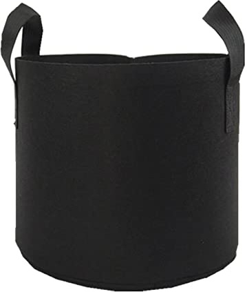 Pleayietoopiatiey Pflanzbeutel für Garten, Vlies, Belüftung, Pflanze, Gemüse, Stofftopf, 122 l, Schwarz