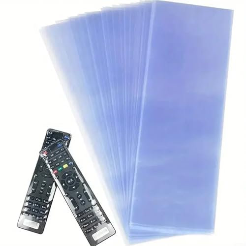 Transparente Schrumpffolienbeutel für Fernbedienungsschutz, wasserdicht und staubdicht, hohe Lichtdurchlässigkeit (6 x 25 cm)