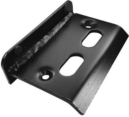 WDB - Torstopper 150 x 100 mm, Auflaufschuh aus verzinktem Stahl -Schwarz | Türstopper, Bodenanschlag für Drehtore, Flügeltore und schwere Türen - robuster Türpuffer