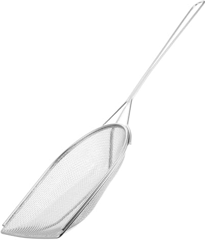 PRETYZOOM Cucchiaio Per Filtro Olio Per Friggitrice Con Manico Schiumarola in Acciaio Inossidabile Per Cucinare Cucchiaio A Rete Per Residui Di Olio in Acciaio Inossidabile Paletta in