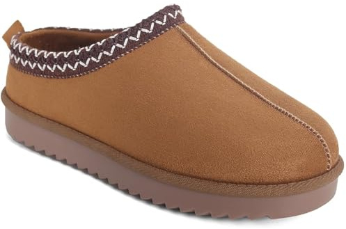 sole london LADIES WOMENS WARM FAUX FUR SLIP ON IN OUT DOOR SLIPPERS SHOES BOOTSF CHESTNUT 5
