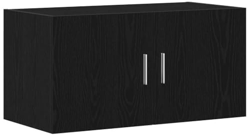 vidaXL Wandschrank Schwarz Eichen-Optik 80x39x40 cm Holzwerkstoff