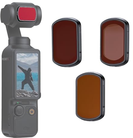 Haoge Pocket 3 Magnetic UV Filter for DJI Osmo Pocket 3 Creator Combo,Multi-Coated Lens Protect Filter,Lightweight Action Camera Accessories (ND8+ND64+ND256)