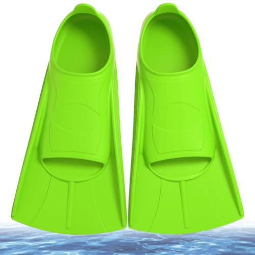 Simfenor för barn, kort silikon snorkelfenor, kortfenor barnfenor kort träningsfenor dykfenor kort simfenor för barn och vuxna