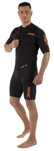 SEAC Liberty Short Man – Muta Shorty Uomo 3,5 mm in Neoprene | Muta Snorkeling e Sport Acquatici – Resistente con Rinforzi Supratex, Zip Frontale e Taglie a Colori, L