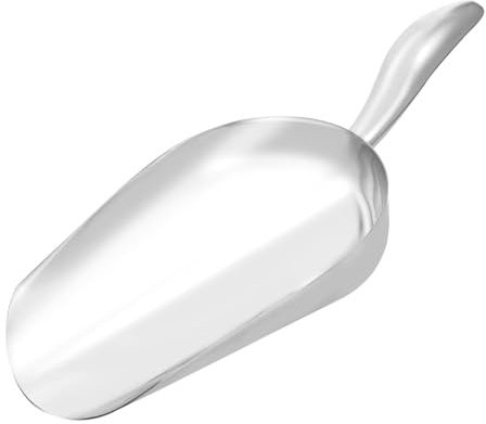 Genérico Cuchara Medidora de Cocina de Acero Inoxidable Pala Multifuncional Extra Gruesa y Grande Mango Ergonómico Cuchara para Harina y Hielo para Uso Doméstico y Profesional