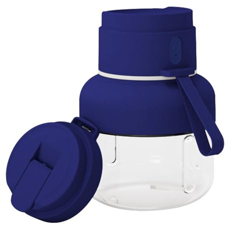 ZDAGELD Vaso Exprimidor Portátil de 850 Ml con Cortador de Acero Inoxidable, Licuadora Recargable de 21000 RPM, Inalámbrico para Gimnasio, Vaso Exprimidor Portátil, Viajes, Azul