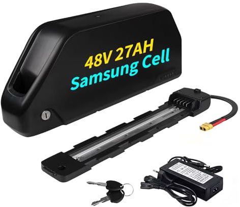 Batteria per bicicletta elettrica 48V/52V/60V 20Ah/21,2Ah/25Ah/27Ah Batterie al litio per biciclette elettriche per motori da 250W~2000W Batteria per tubo obliquo (48V 27AH)