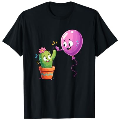 Divertente Cactus e Palloncino Carino imbarazzante Amici Maglietta