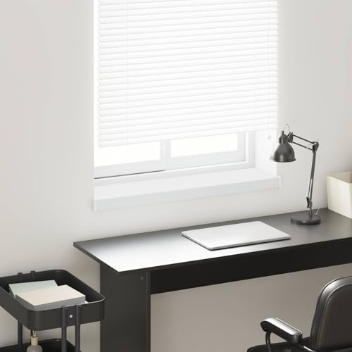 Alféizar de ventana blanco de 60 x 25 x 4,5 cm, de PVC resistente, fácil de limpiar e impermeable. Umbral para ventana apto para interior y exterior, se puede instalar con adhesivo. Incluye