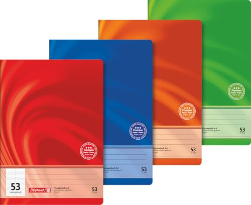 BRUNNEN Vokabelheft Premium Vivendi | A4, Lineatur 53, 32 Blatt, sortiert