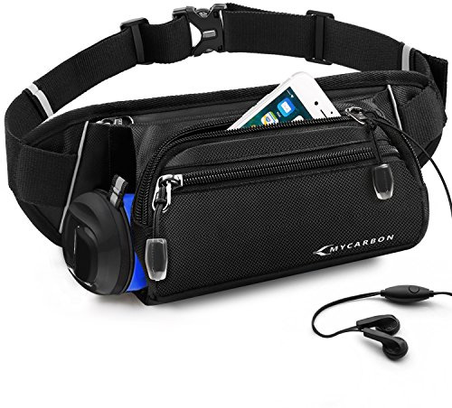 MYCARBON Bauchtasche große Trinkflasche Laufgürtel für Handy unter 6 Zolls | für Langlauf, Laufen, Joggen geeignete Hüfttasche