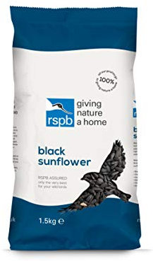 RSPB Sunflower Seeds Wild Bird Food 1.5kg, High in Energy & Protein, Great For Bird Feeders, Supporting The RSPB Charity, Resealable & Recyclable Packaging