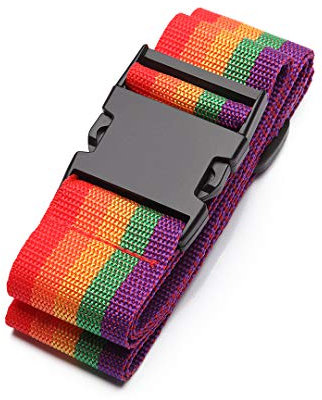 Kono Sangle de Bagage Réglable Sangles de Transport Suitcase Belt Accessoires de Voyage avec Fermeture à Boucle