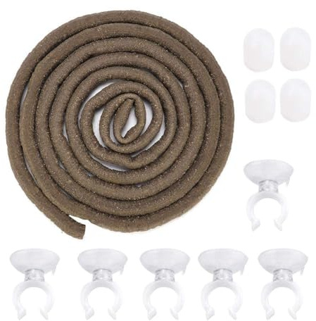 Künstliche Reptilien Klettern Zweig Flexible Jungle Rattan Jungle Climber Reben Long Vine Habitat Decor mit Saugnäpfen 9.84ft(L)